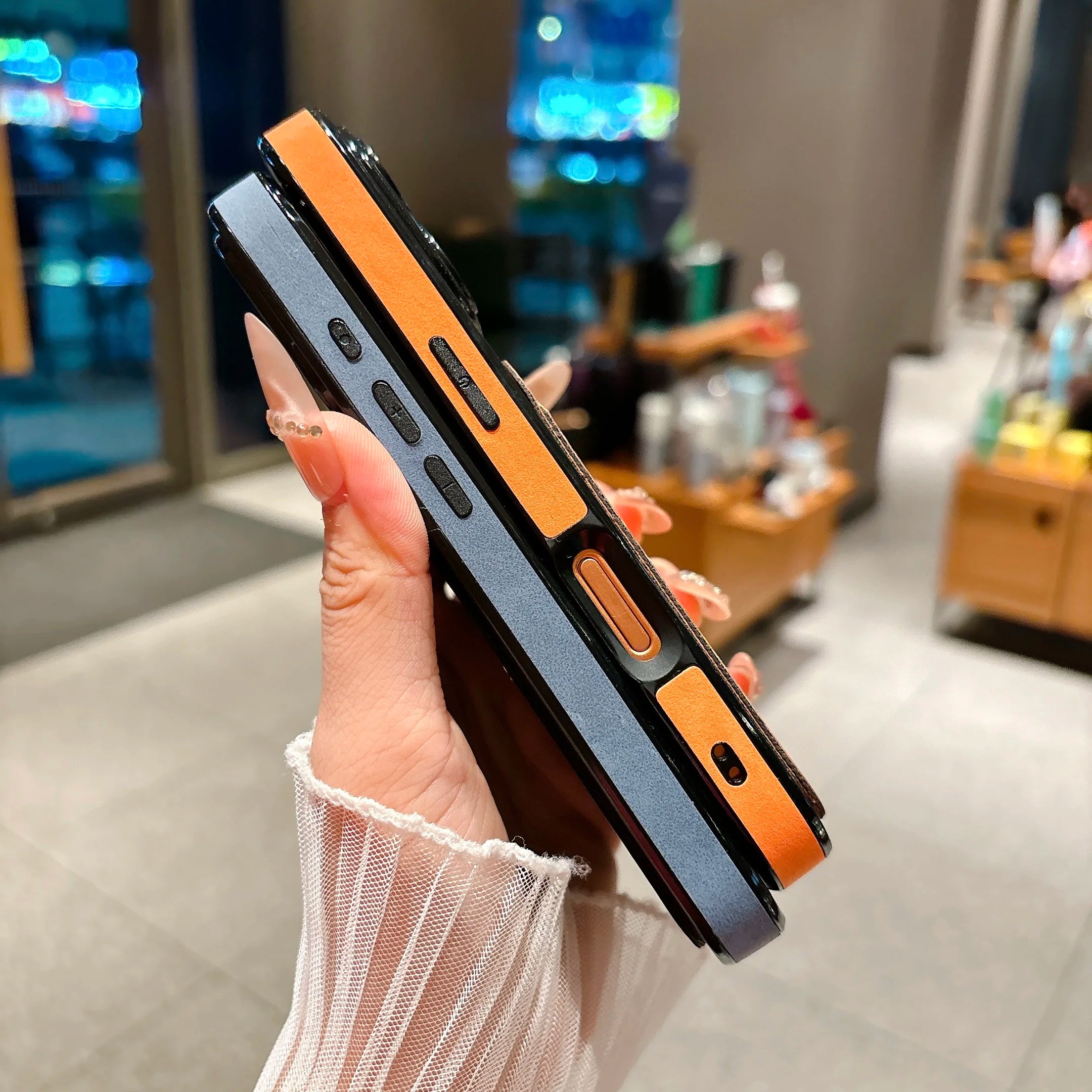 Wallet Card Holder Suede Leather Phone Case for  17 16 15 14 13 plus Pro Max Business Insert Card Matte Lens Glass Cover